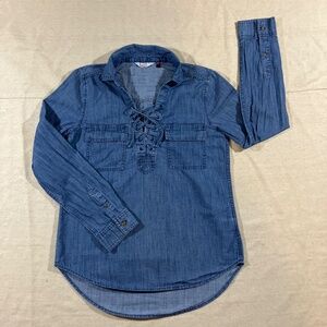 So Herita chambray tunic style shirt